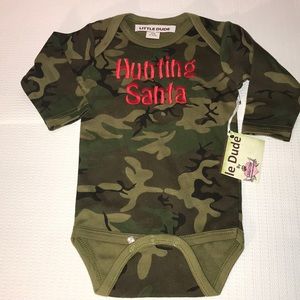 NWT “Christmas” Hunting Santa Onesie